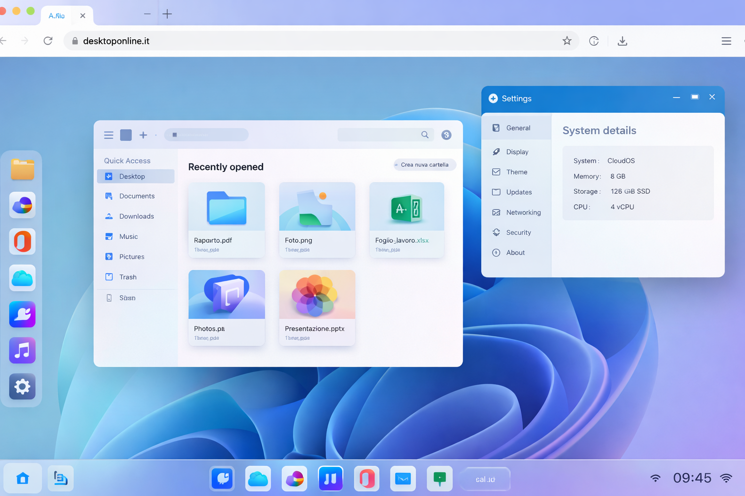Anteprima di DesktopOnline OS